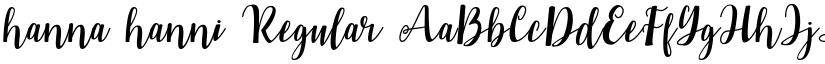 hanna hanni Regular font