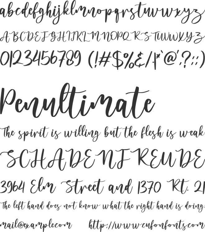 melanies font preview