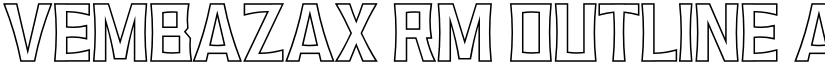 VEMBAZAX RM OUTLINE font