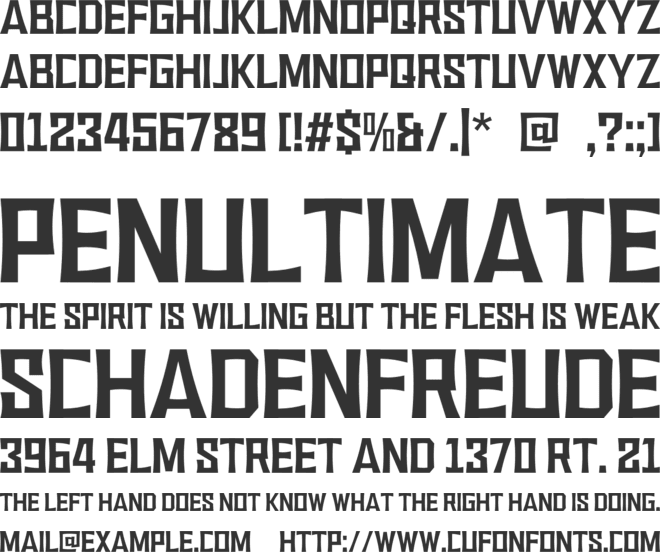 VEMBAZAX RM font preview