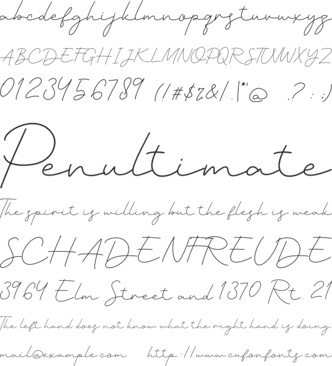 Mischella font preview