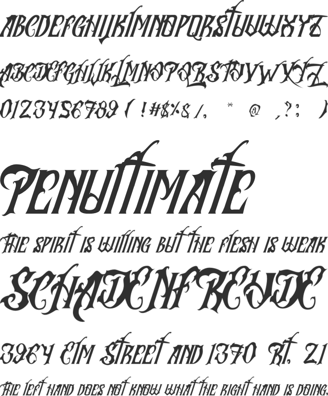 Rhymus Queen font preview