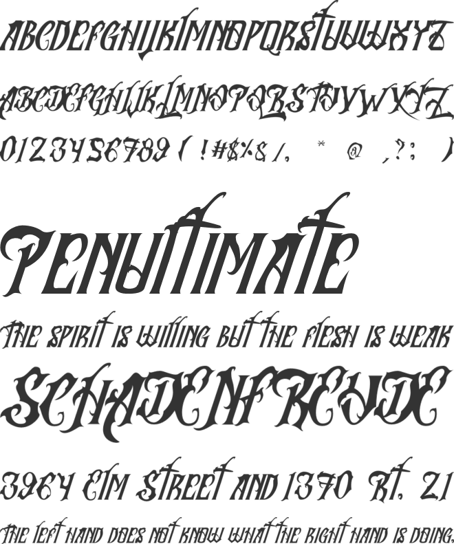 Rhymus Queen font preview