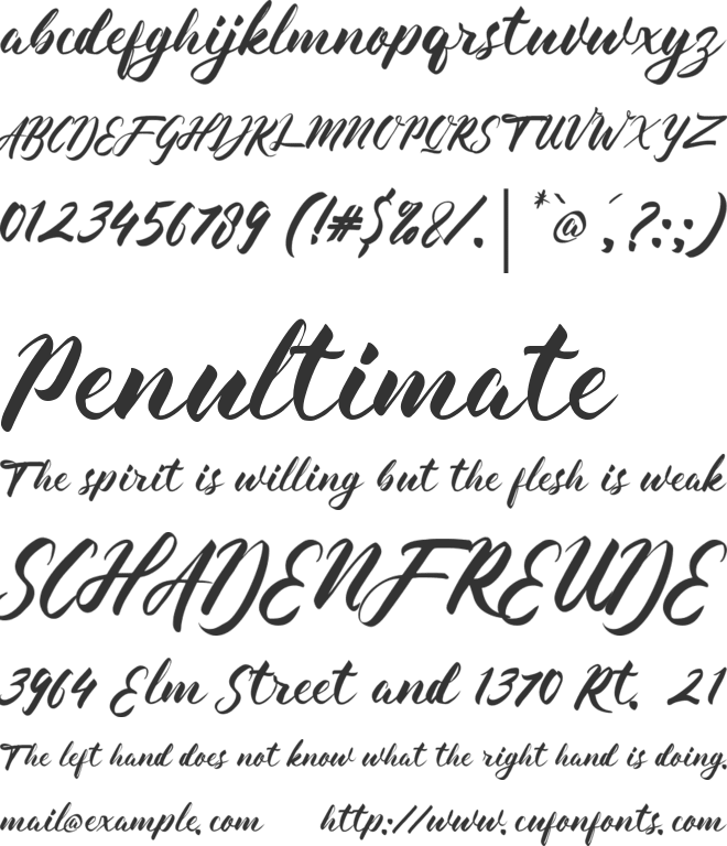 Almada font preview