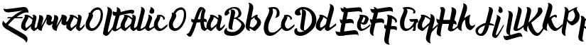 Zarra Italic font