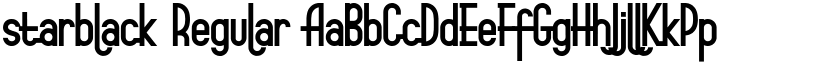 starblack Regular font
