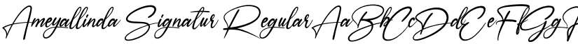 Ameyallinda Signatur Regular font