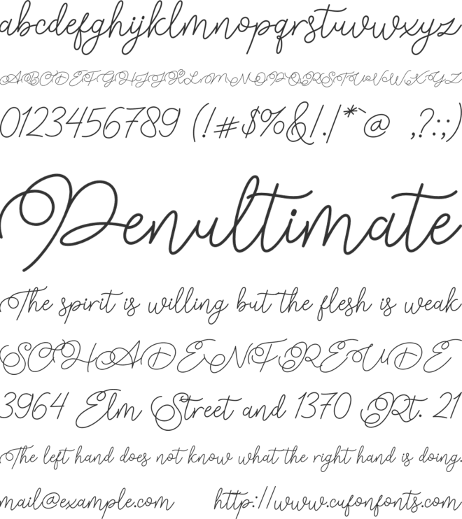 Feels so Good font preview
