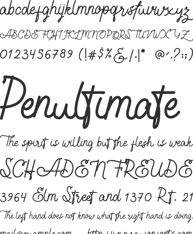 Shibuyah Monoline font preview