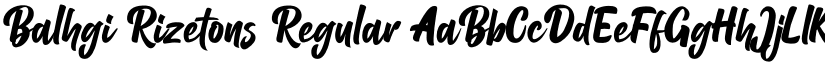 Balhgi Rizetons font download