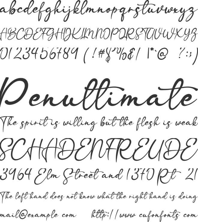 Romantic Hanimun font preview