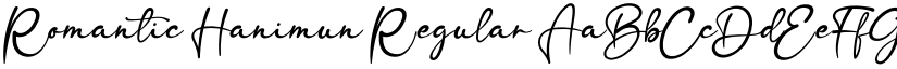 Romantic Hanimun Regular font