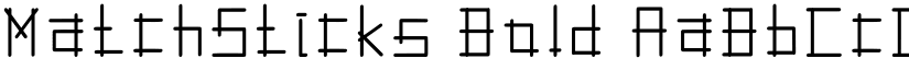 MatchSticks Bold font