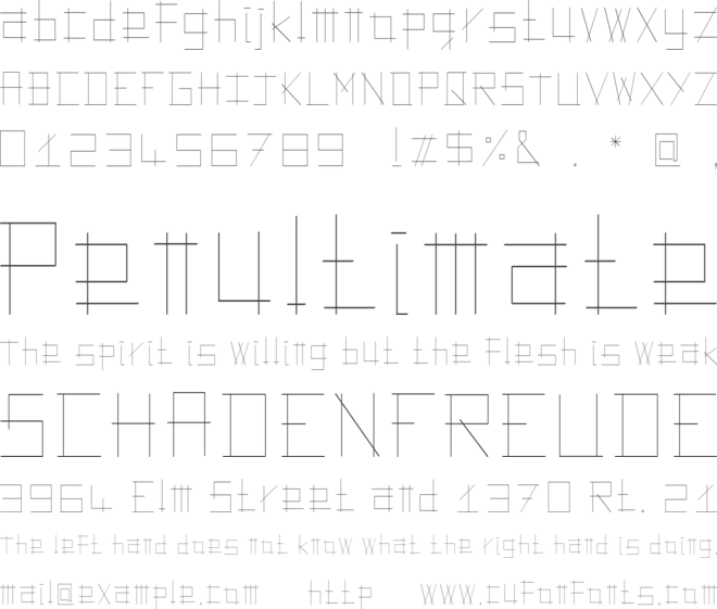 MatchSticks font preview