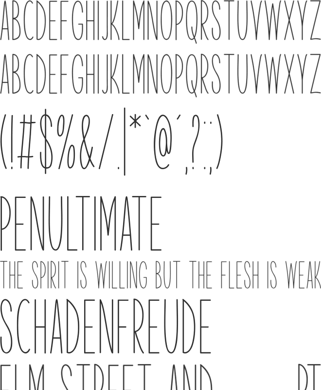 Supposition font preview