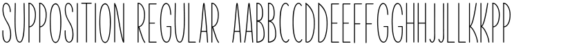 Supposition Regular font