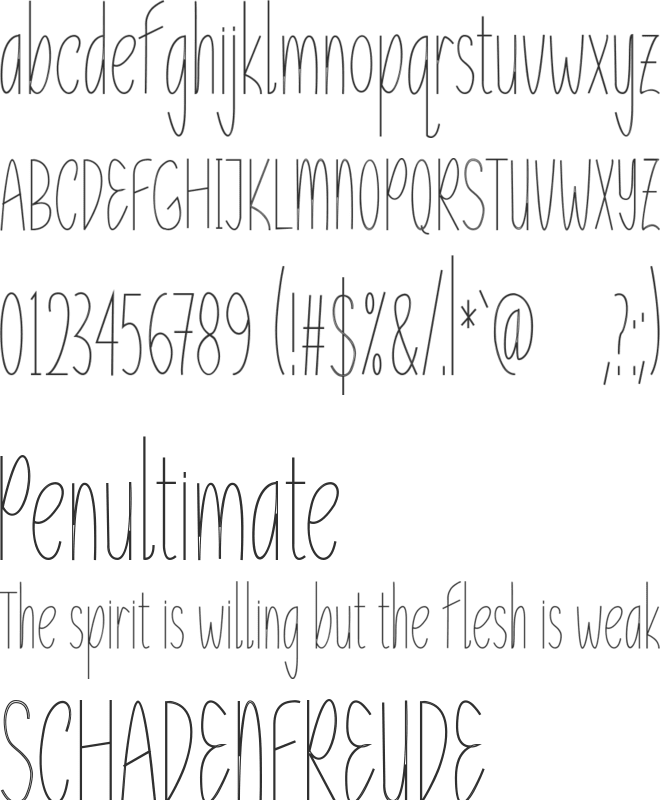 Unicorn Handwritten font preview