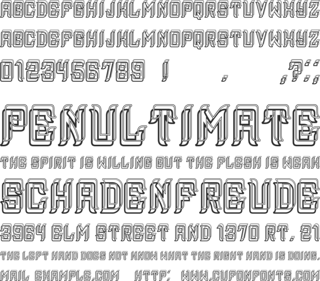 Osteology font preview