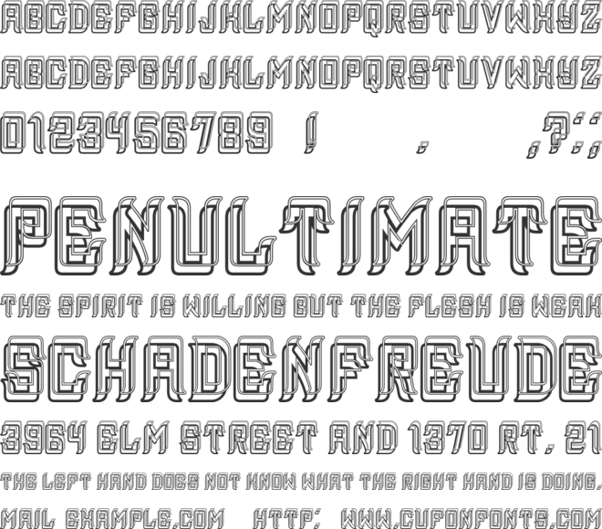 Osteology font preview