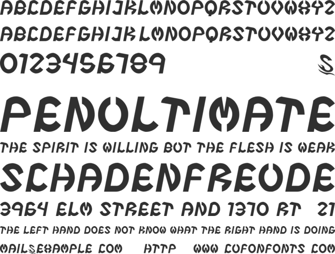 Steel Boy G font preview