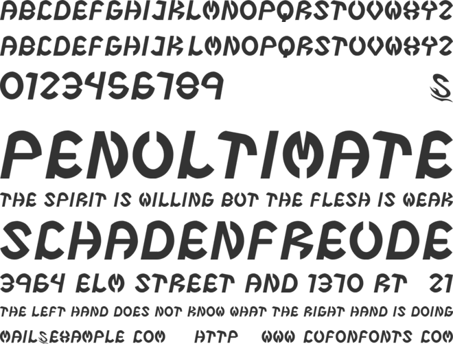 Steel Boy G font preview