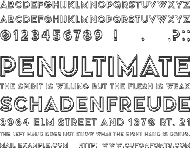 Restroom font preview