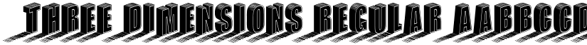 Three Dimensions Regular font