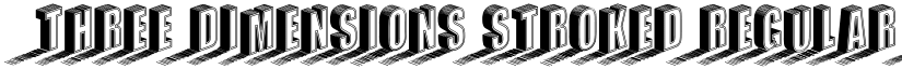Three Dimensions Stroked Regular font
