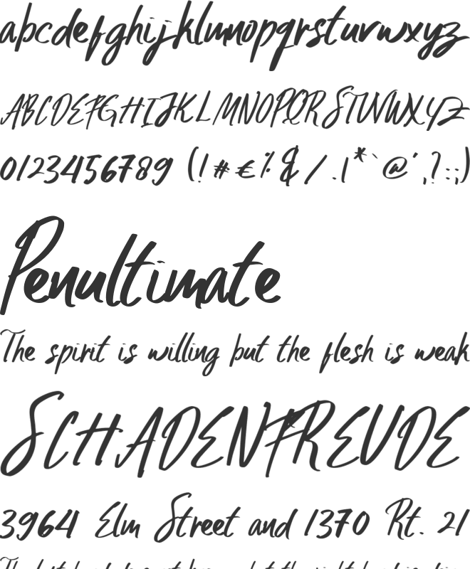 Zoltan Brownhate font preview