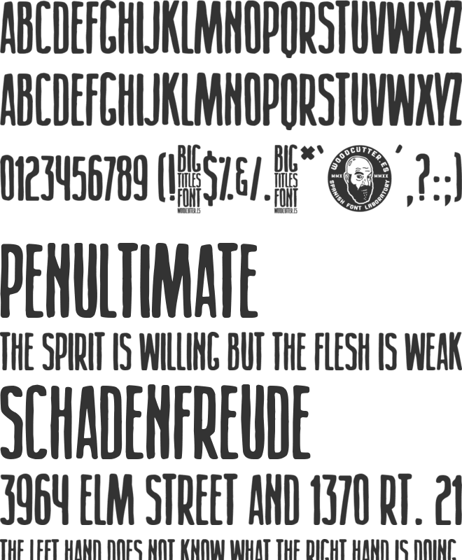 Big Titles font preview