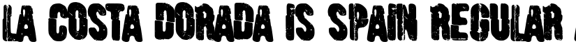 La Costa Dorada is Spain Regular font