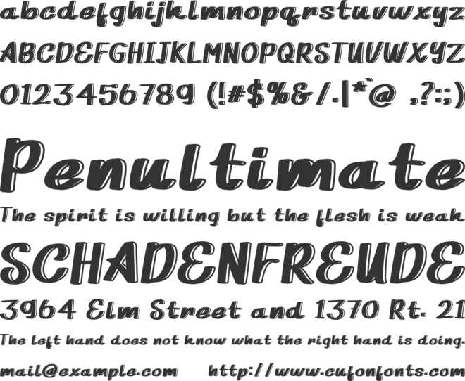 Big Boz font preview