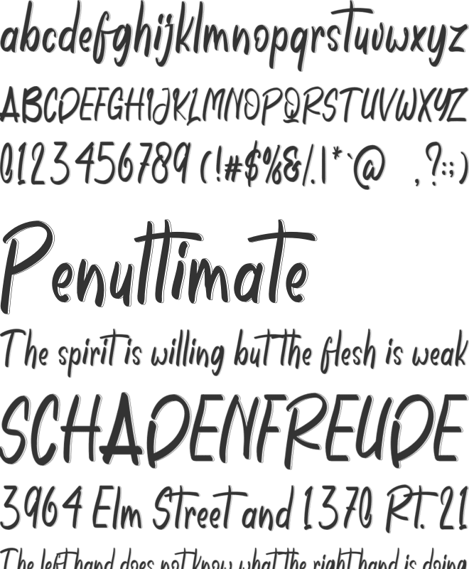 Sweet Room font preview