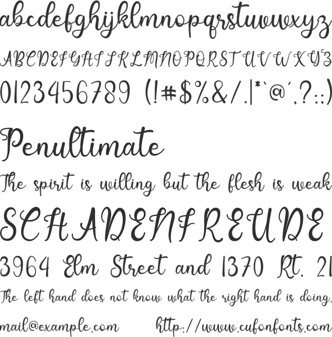 anggitha font preview