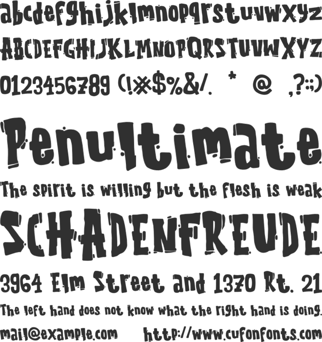 The Quakeer font preview