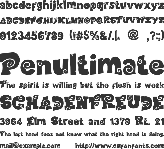 Wood Craft font preview