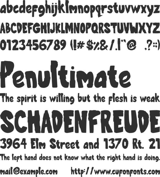 Verband font preview