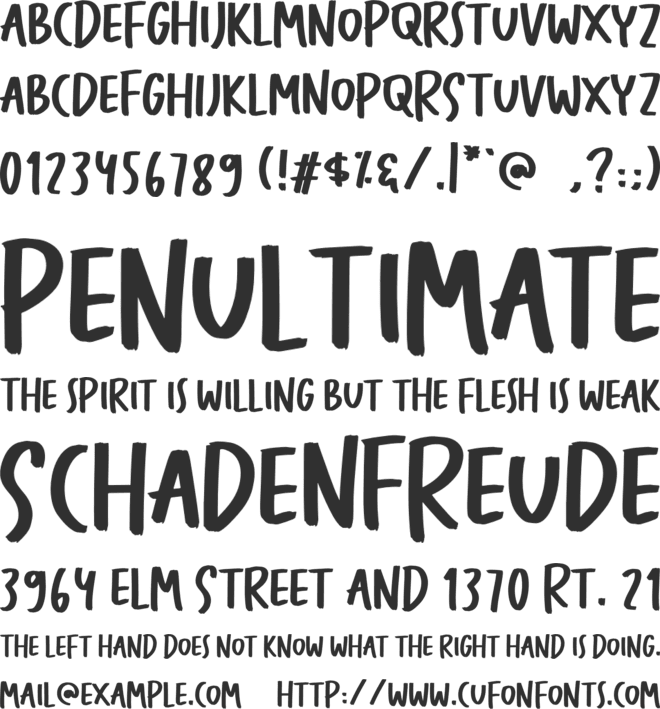 Chia Seeds font preview