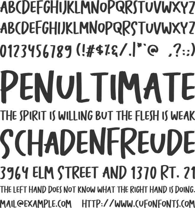 Chia Seeds font preview