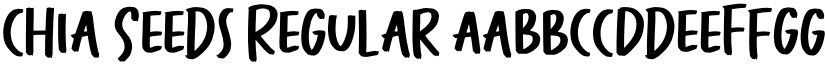 Chia Seeds Regular font