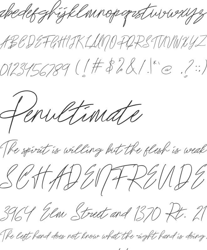 Lestya font preview