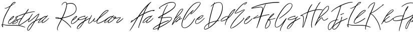 Lestya Regular font