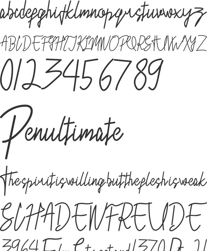 Masyasih font preview