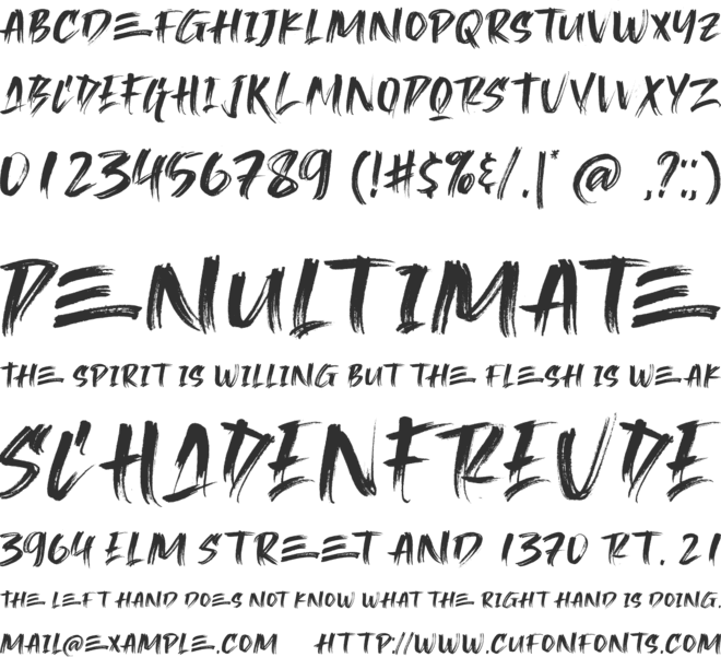 Caendr font preview