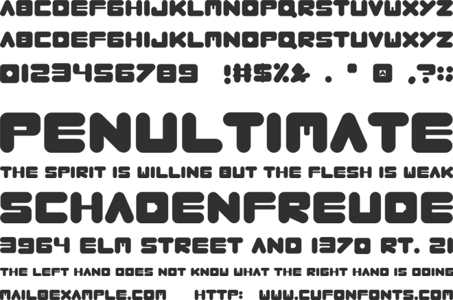 Cocoluck font preview