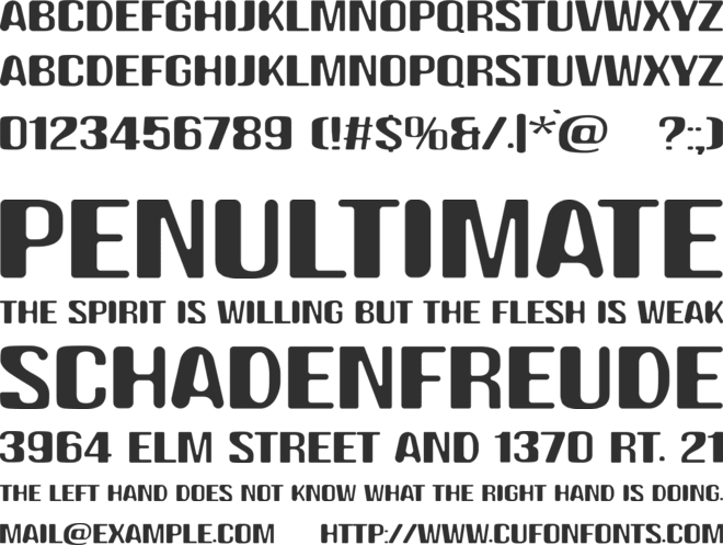 Alien font preview