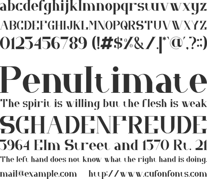 CENORA font preview