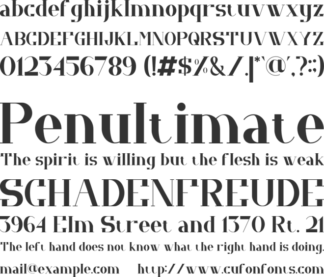 CENORA font preview