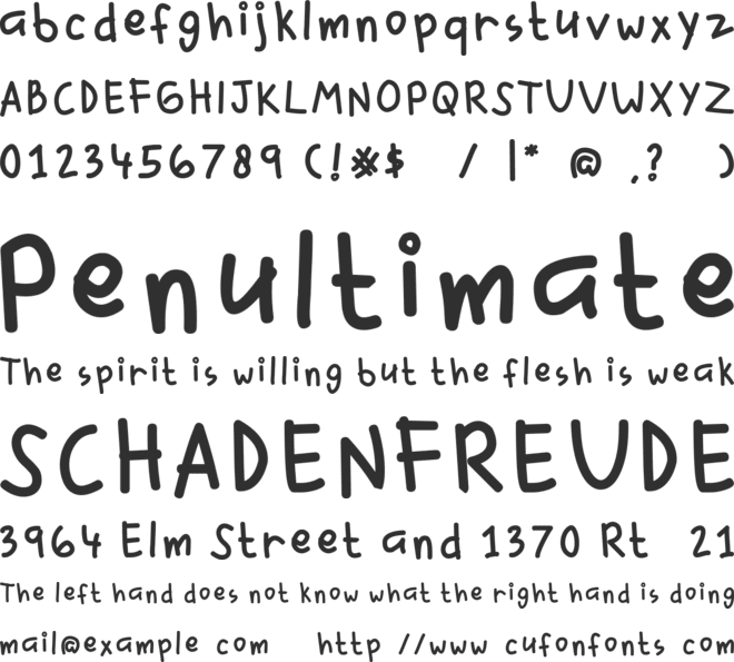 Smiley Cat font preview