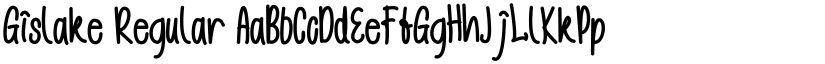 Gislake Regular font